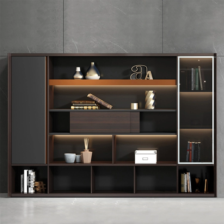High Quality Modern Luxury Modern Office Furniture Boss Office File Cabinet Large Vertical Wooden File Cabinet