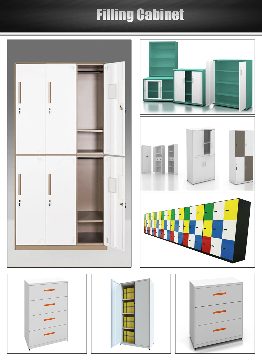 Fashionable Metal Furniture Mobile Pedestal Metal Cabinet for Office