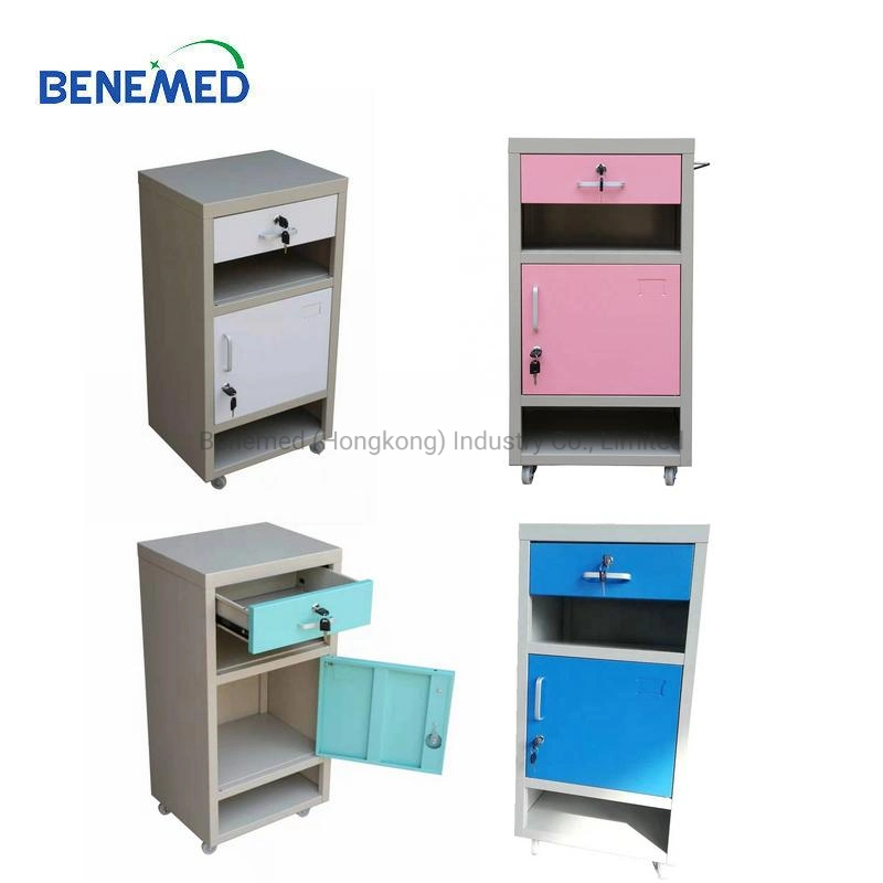 Small Colourful Hospital ABS Bedside Locker with Drawer Bm-C0528
