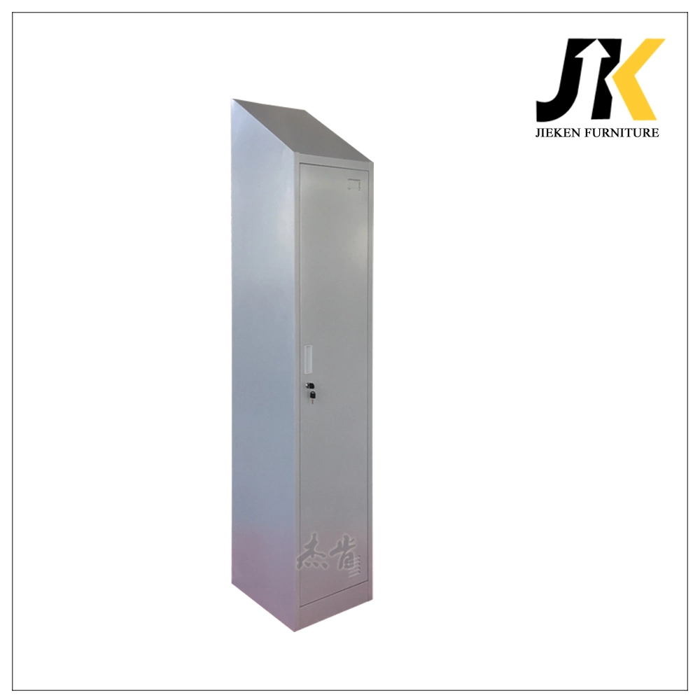 Customizable Single Door Steel Locker with Inclined Top