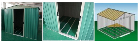 Hotsales to Newzealand Outdoor Galvanized Steel Zinc Metal Pent Roof Shed (RDS151018-Z1)