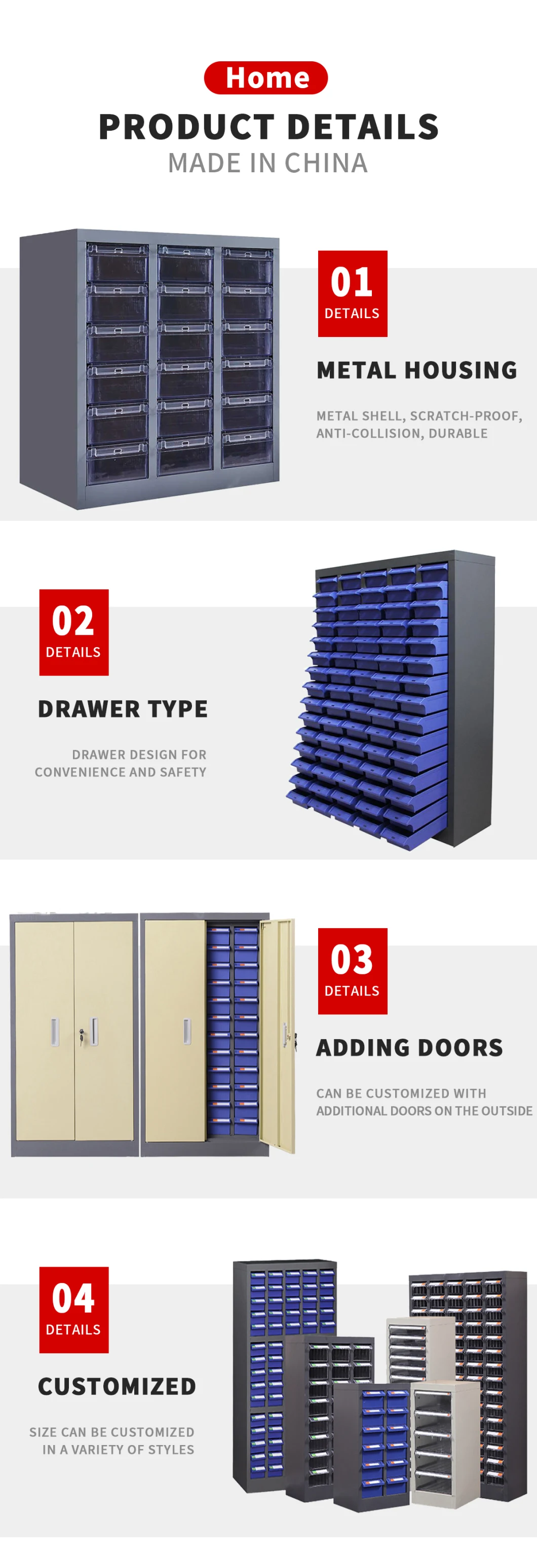 Cheap Drawing Storage Cabinets for Auto Parts Screw Storage