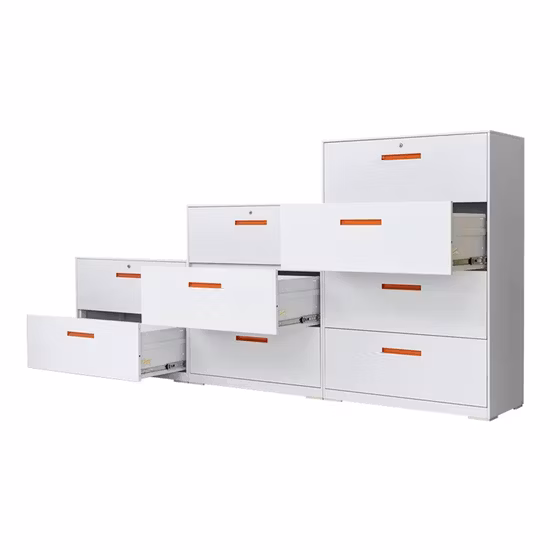 Steel Construction Metal Organizer 5 Drawer Lateral File Cabinet Office Lateral File Cabinet