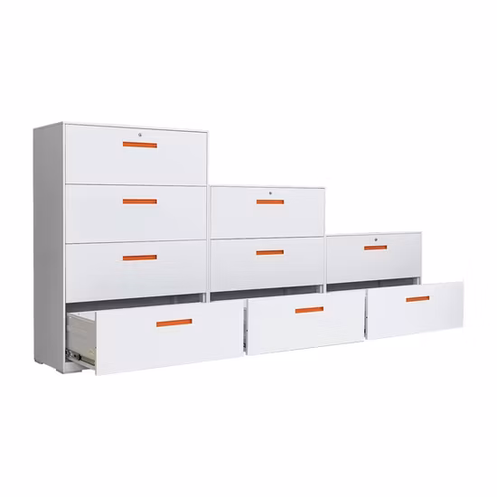 Steel Construction Metal Organizer 5 Drawer Lateral File Cabinet Office Lateral File Cabinet