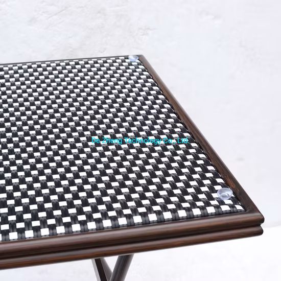 Commercial Leisure Modern Wicker Weaven Aluminum Outdoor Dining Table Chair Set