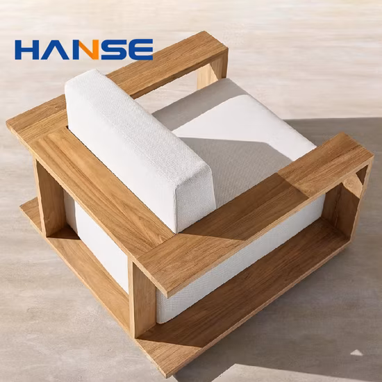 Wholesale Modern Design Outdoor Garden Patio Teak Wood Furniture Aluminum Sofa