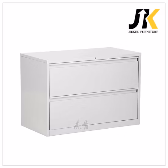 White Two Drawer Lateral Steel File Cabinet and Vault