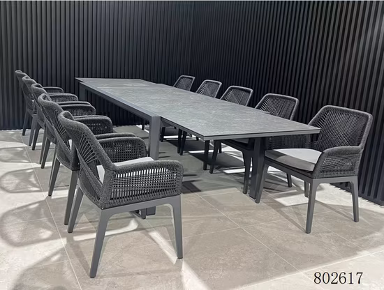 Outdoor Patio Garden New Restaurant Metal Dining Outdoor Furniture Cast Aluminum Table and Chair Set