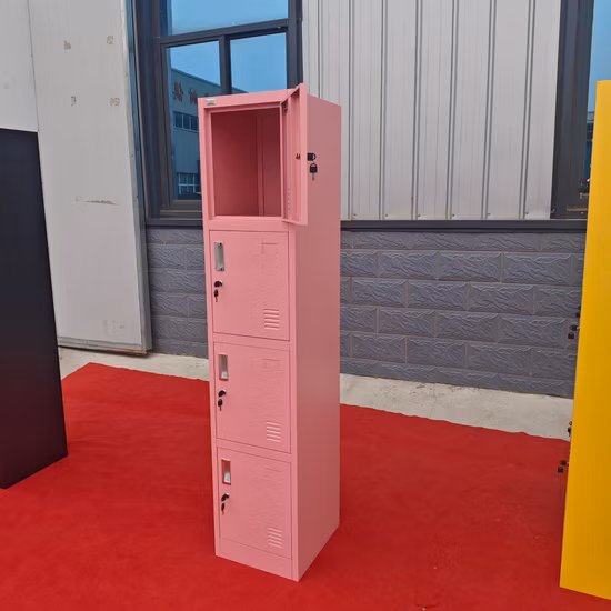 Chinese Wholesale Gym Single Door Multi Layer Metal Storage Cabinet Staff Locker
