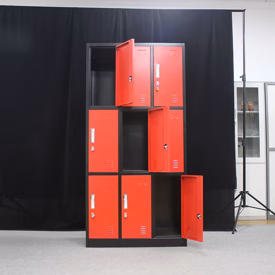 Single Tier Individual Locker for Clothes Storage Metal Wardrobe Closet School Dormitory Locker