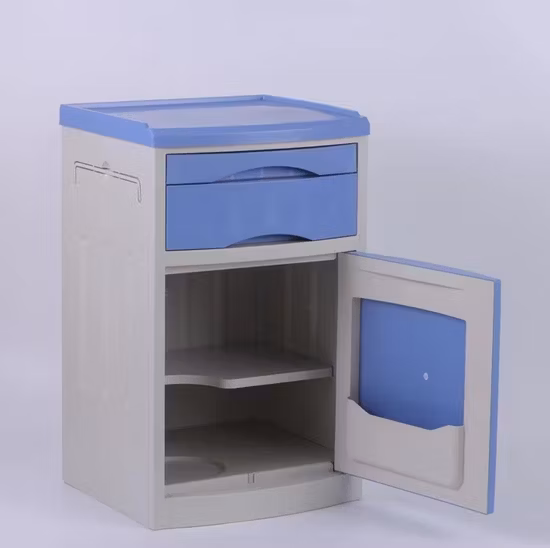 Medical ABS/PP Hospital Bedside Cabinet Bedside Locker with Caster