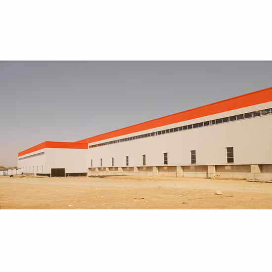 China Low Cost 1000 Square Meter Economical Steel Building Garage Hangar Steel Structure